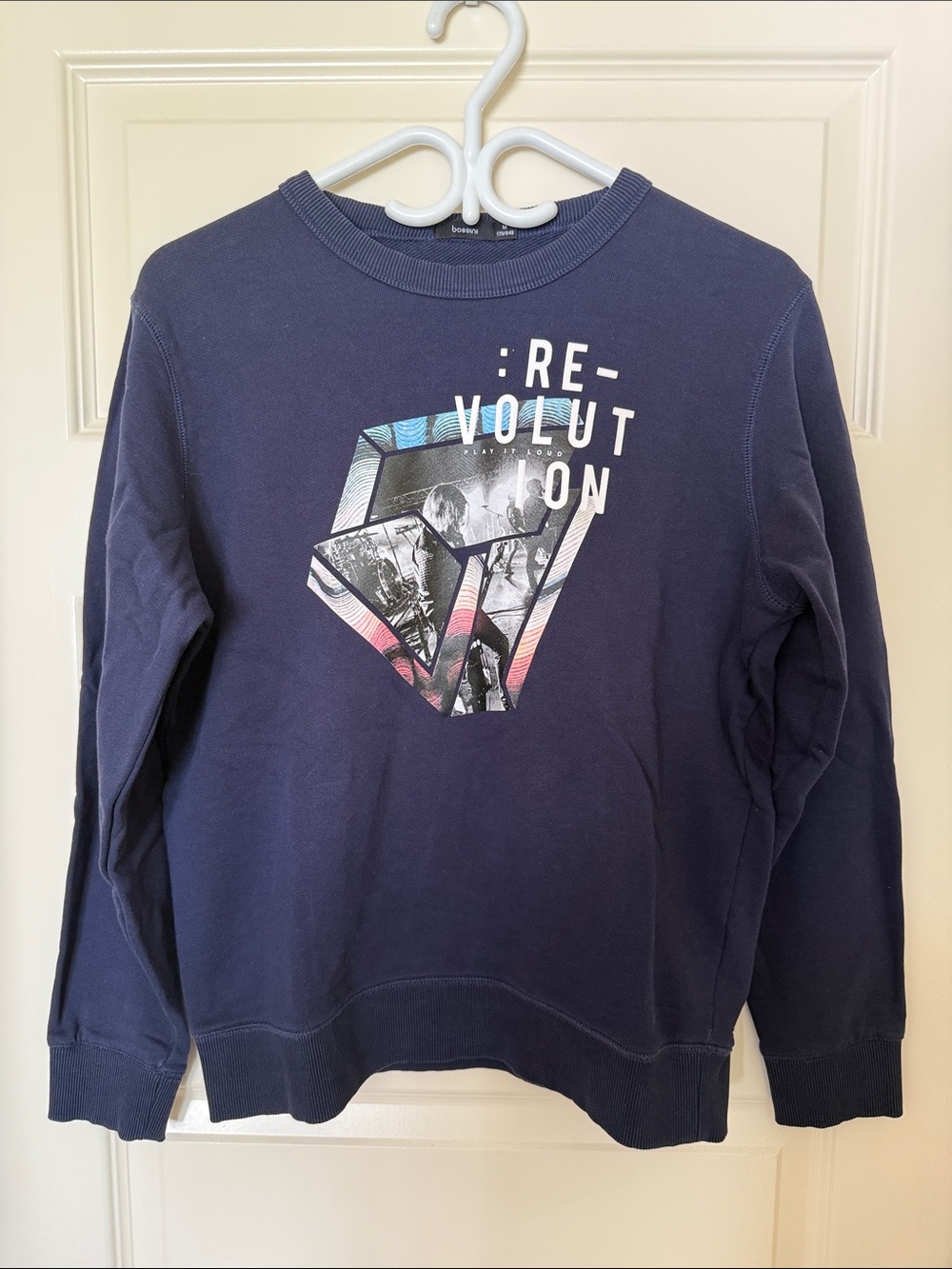 Revolution Graphic Crewneck Sweatshirt - Navy